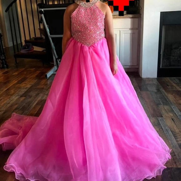 Onemore Couture Pink Formal Kids Dress - Picture 2 of 2